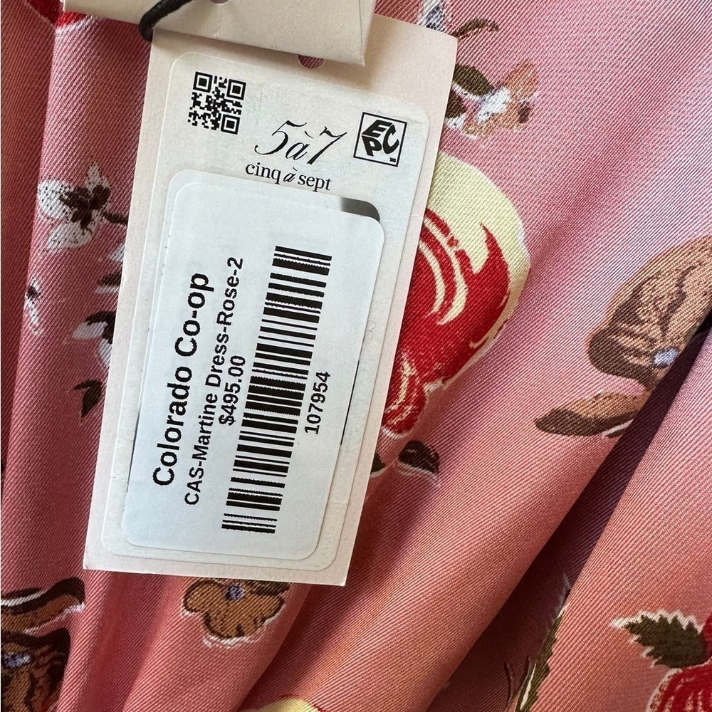 Cinq A Sept Martine Dress in Bare Rose Multi I Size 2 NWT - Picture 14 of 14